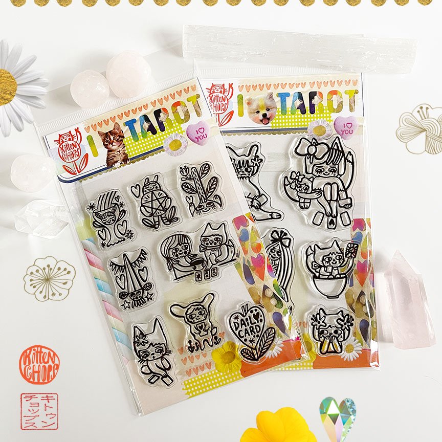 Tarot journal stamps, Tarot bujo stamps, Tarot Stationery